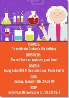 Mad Scientist - Birthday Party Invitations