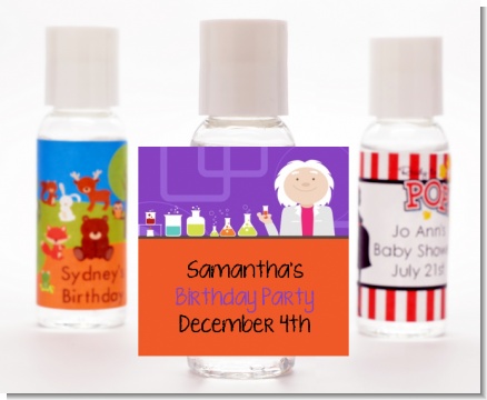 Mad Scientist - Personalized Birthday Party Hand Sanitizers Favors