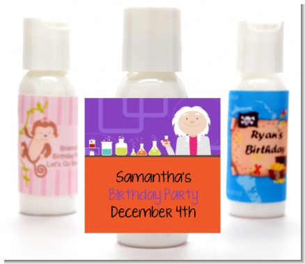 Mad Scientist - Personalized Birthday Party Lotion Favors
