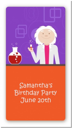 Mad Scientist - Custom Rectangle Birthday Party Sticker/Labels