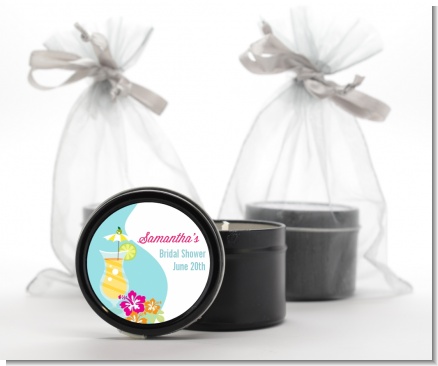 Margarita Drink - Bridal Shower Black Candle Tin Favors