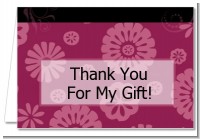 Maroon Floral - Graduation Party Thank You Cards