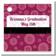 Maroon Floral - Personalized Graduation Party Card Stock Favor Tags thumbnail