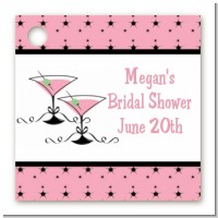 Martini Glasses - Personalized Bridal Shower Card Stock Favor Tags