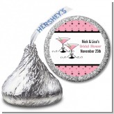 Martini Glasses - Hershey Kiss Bridal Shower Sticker Labels