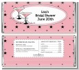 Martini Glasses - Personalized Bridal Shower Candy Bar Wrappers thumbnail