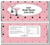 Martini Glasses - Personalized Bridal Shower Candy Bar Wrappers