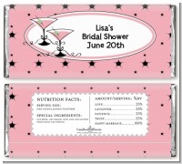 Martini Glasses - Personalized Bridal Shower Candy Bar Wrappers