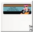 Motorcycle Baby Girl - Baby Shower Return Address Labels thumbnail