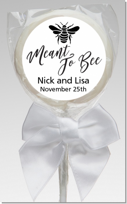 Meant To Bee - Personalized Bridal Shower Lollipop Favors