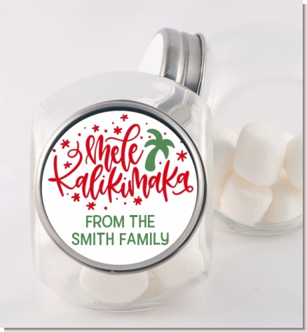 Mele Kalikimaka - Personalized Christmas Candy Jar