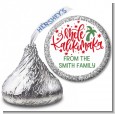 Mele Kalikimaka - Hershey Kiss Christmas Sticker Labels thumbnail
