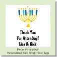 Menorah - Personalized Hanukkah Card Stock Favor Tags thumbnail