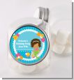 Mermaid African American - Personalized Birthday Party Candy Jar thumbnail