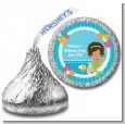 Mermaid African American - Hershey Kiss Birthday Party Sticker Labels thumbnail