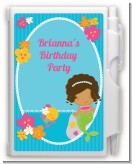 Mermaid African American - Birthday Party Personalized Notebook Favor