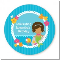 Mermaid African American - Personalized Birthday Party Table Confetti