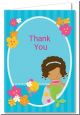Mermaid African American - Birthday Party Thank You Cards thumbnail