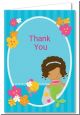Mermaid African American - Birthday Party Thank You Cards thumbnail