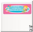 Mermaid Blonde Hair - Birthday Party Return Address Labels thumbnail