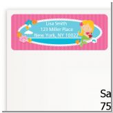 Mermaid Blonde Hair - Birthday Party Return Address Labels