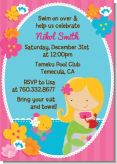 Mermaid Blonde Hair - Birthday Party Invitations