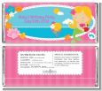 Mermaid Blonde Hair - Personalized Birthday Party Candy Bar Wrappers thumbnail