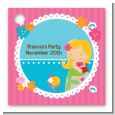 Mermaid Blonde Hair - Personalized Birthday Party Card Stock Favor Tags thumbnail