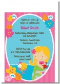 Mermaid Blonde Hair - Birthday Party Petite Invitations