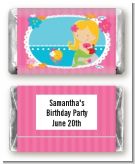 Mermaid Blonde Hair - Personalized Birthday Party Mini Candy Bar Wrappers