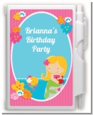 Mermaid Blonde Hair - Birthday Party Personalized Notebook Favor