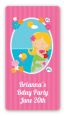 Mermaid Blonde Hair - Custom Rectangle Birthday Party Sticker/Labels thumbnail