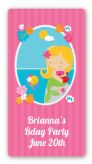 Mermaid Blonde Hair - Custom Rectangle Birthday Party Sticker/Labels