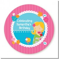Mermaid Blonde Hair - Personalized Birthday Party Table Confetti
