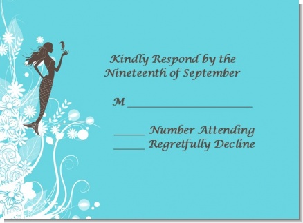 Mermaid - Bridal Shower Response Cards