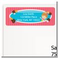 Mermaid Brown Hair - Birthday Party Return Address Labels thumbnail