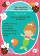 Mermaid Brown Hair - Birthday Party Invitations thumbnail