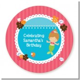 Mermaid Brown Hair - Personalized Birthday Party Table Confetti