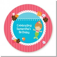 Mermaid Brown Hair - Personalized Birthday Party Table Confetti