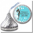 Mermaid Pregnant - Hershey Kiss Baby Shower Sticker Labels thumbnail