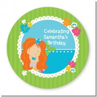 Mermaid Red Hair - Personalized Birthday Party Table Confetti
