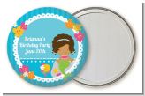 Mermaid African American - Personalized Birthday Party Pocket Mirror Favors