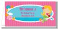 Mermaid Blonde Hair - Personalized Birthday Party Place Cards thumbnail
