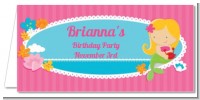 Mermaid Blonde Hair - Personalized Birthday Party Place Cards