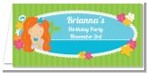 Mermaid Red Hair - Personalized Birthday Party Place Cards