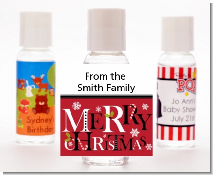 Merry Christmas - Personalized Christmas Hand Sanitizers Favors