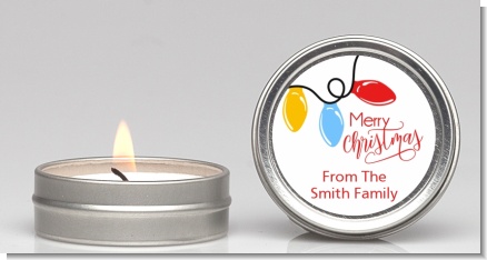 Merry Christmas Lights - Christmas Candle Favors