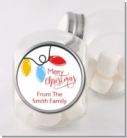 Merry Christmas Lights - Personalized Christmas Candy Jar