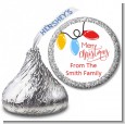Merry Christmas Lights - Hershey Kiss Christmas Sticker Labels thumbnail