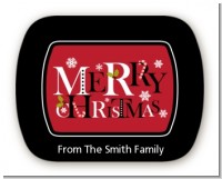 Merry Christmas - Personalized Christmas Rounded Corner Stickers